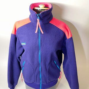 Columbia Vintage Neon Zip Up Fleece